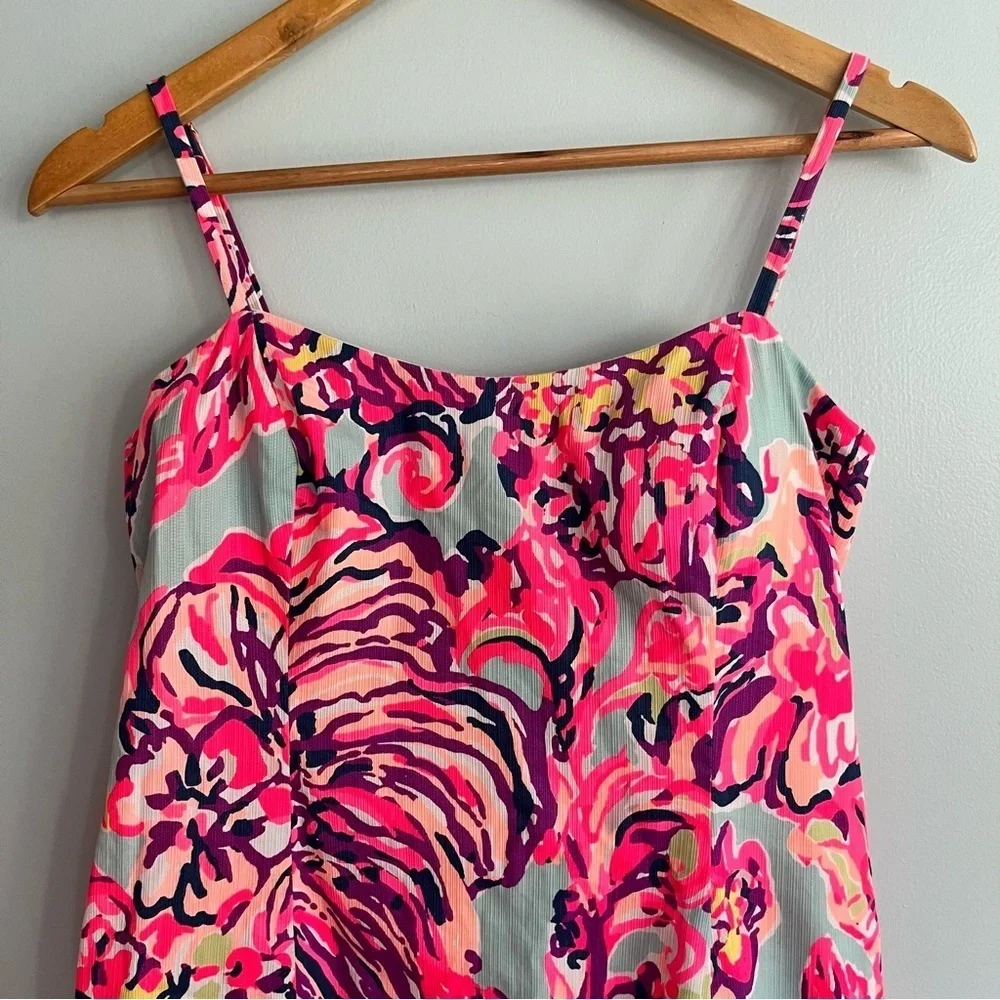 Lilly Pulitzer Shelli Dress Size 6 Tie Back Pink Blue - Picture 6 of 16